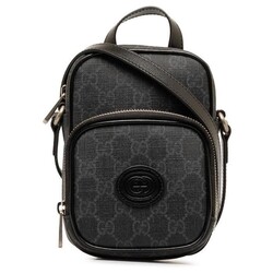 GUCCI GUCCI GG SUPREME MONOGRAM RETRO SHOULDER BAG BLACK MINI