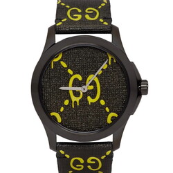 GUCCI GUCCI BLACK  YELLOW G-TIMELESS GUCCI GHOST WATCH