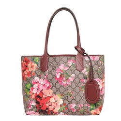 GUCCI GUCCI GG SUPREME MONOGRAM BLOOMS SMALL REVERSIBLE TOTE ROSE