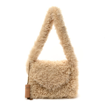 SAINT LAURENT SAINT LAURENT NATURAL SHEARLING ENVELOPE SHOULDER BAG