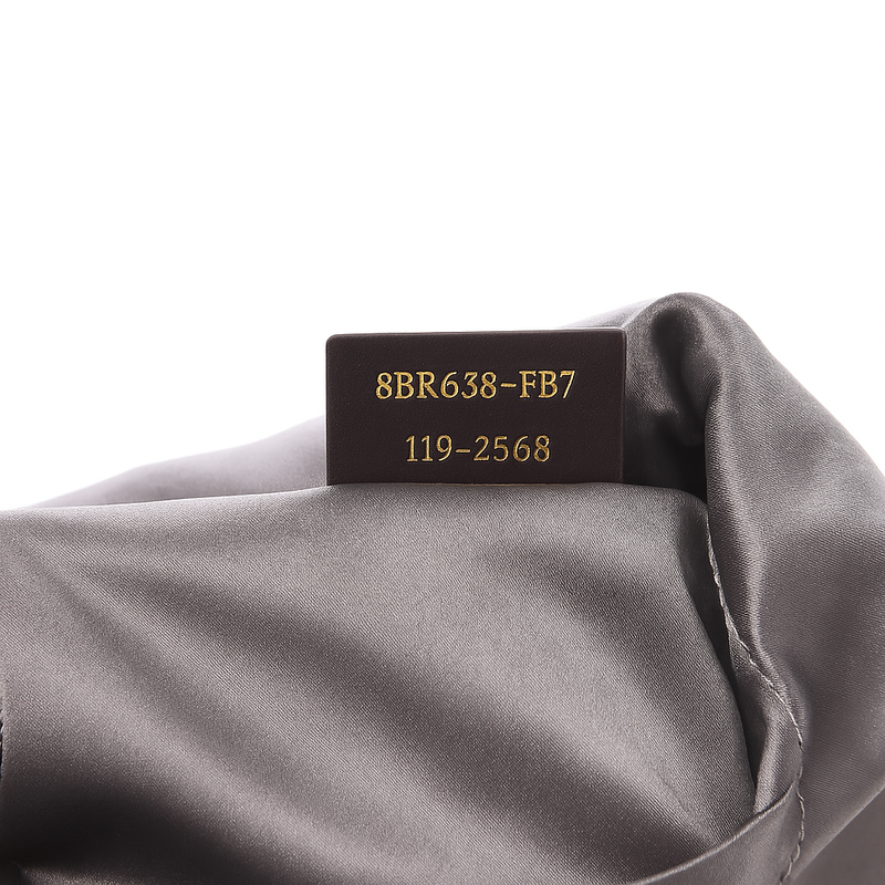 FENDI FENDI CALFSKIN GREY TEXTURED LEATHER BIG FOREVER MAMA BAGUETTE