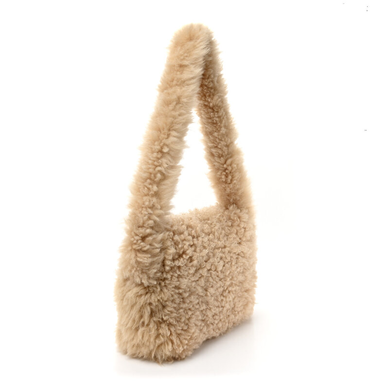 SAINT LAURENT SAINT LAURENT NATURAL SHEARLING ENVELOPE SHOULDER BAG