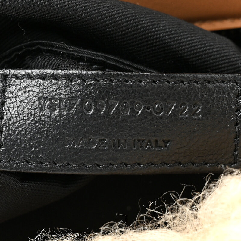 SAINT LAURENT SAINT LAURENT NATURAL SHEARLING ENVELOPE SHOULDER BAG