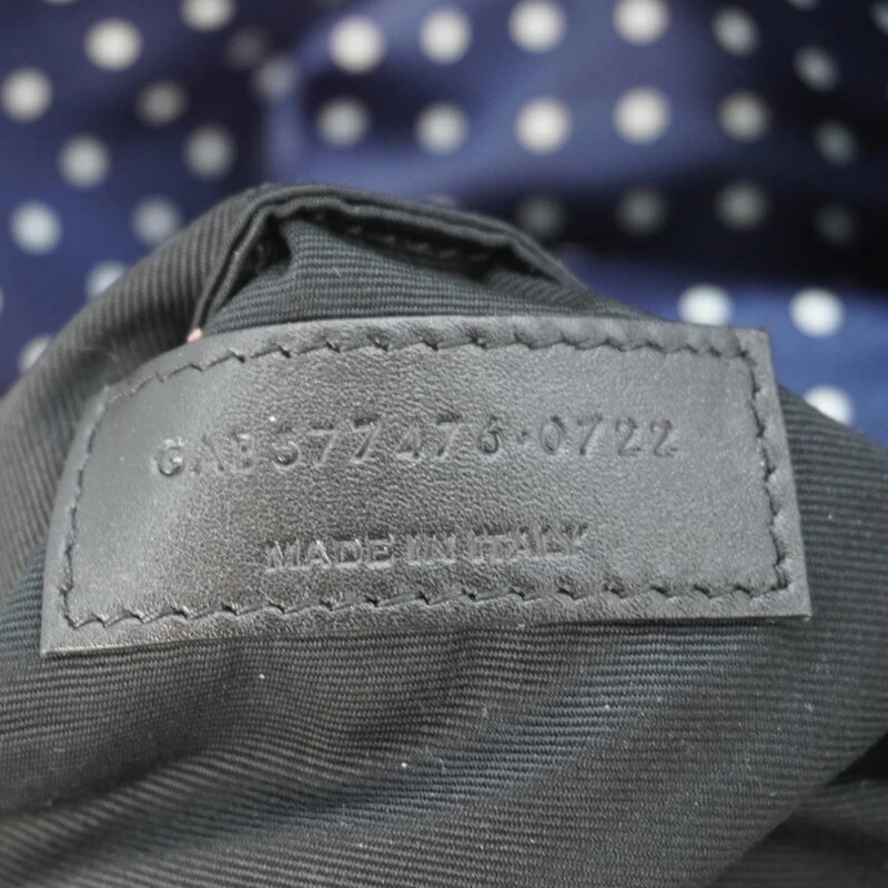 SAINT LAURENT SAINT LAURENT NAVY BLUE POLKA DOTS LOULOU PUFFER BAG SMALL