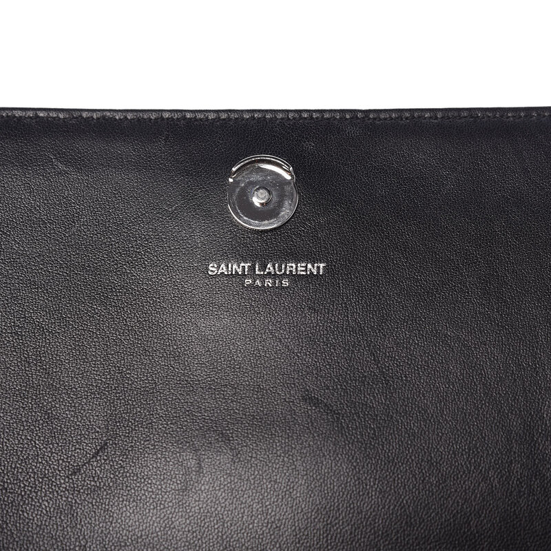 SAINT LAURENT SAINT LAURENT BLUE DENIM MONOGRAM KATE MEDIUM FLAP  BAG