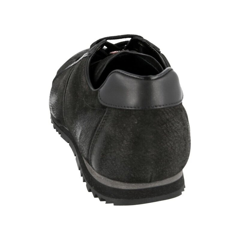 PRADA PRADA 4E2719 BLACK ANTIC LEATHER SPORT SNEAKERS (US 11)