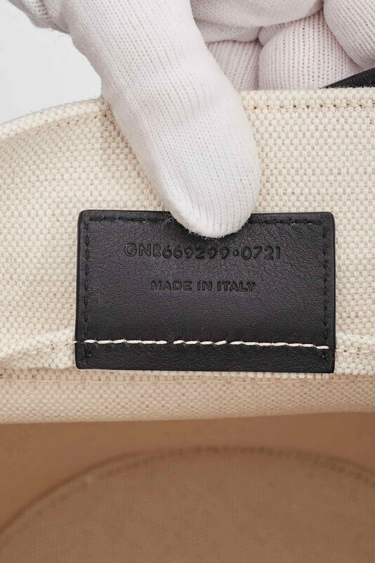 SAINT LAURENT SAINT LAURENT RIVE GAUCHE TUSCANY WHITE LINEN BUCKET BAG