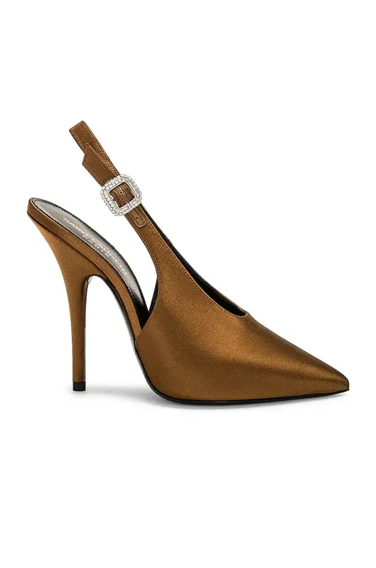 SAINT LAURENT SAINT LAURENT YASMEEN SATIN PUMP ALPEN MOU