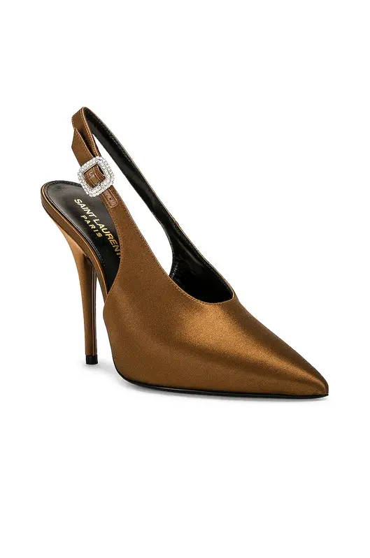 SAINT LAURENT SAINT LAURENT YASMEEN SATIN PUMP ALPEN MOU