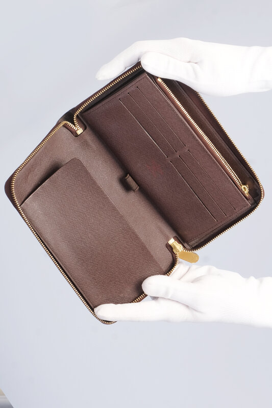 LOUIS VUITTON LOUIS VUITTON DAMIER EBENE ZIPPY WALLET XL RARE TRAVEL