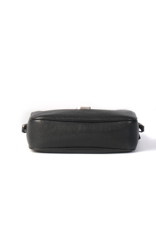 SAINT LAURENT MONOGRAM MATELASSÉ LOU CAMERA BAG SMOOTH LEATHER BLACK