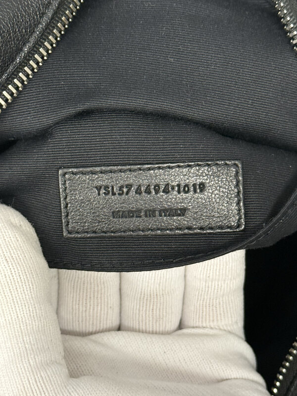 SAINT LAURENT MONOGRAM MATELASSÉ LOU CAMERA BAG SMOOTH LEATHER BLACK