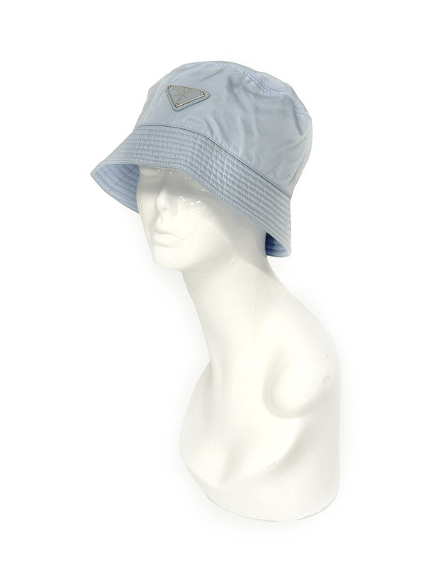PRADA RE NYLON BABY BLUE BUCKET HAT