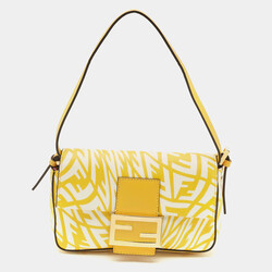 FENDI FENDI SARAH COLEMAN YELLOW FF VERTIGO BAGUETTE BAG MINI