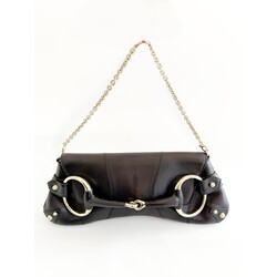 GUCCI GUCCI TOM FORD STUDDED MONOGRAM BLACK CLUTCH BAG