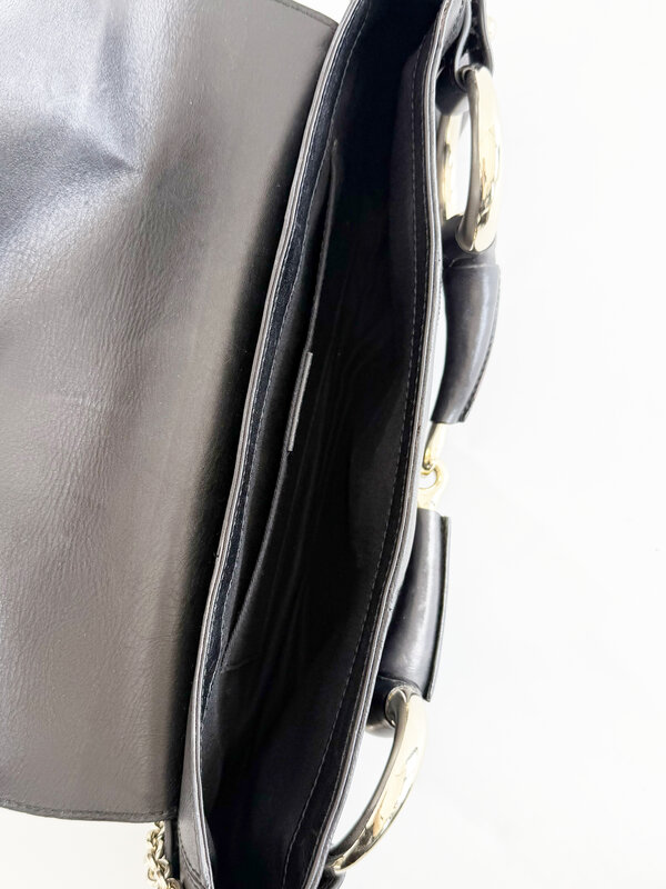 GUCCI GUCCI TOM FORD STUDDED MONOGRAM BLACK CLUTCH BAG