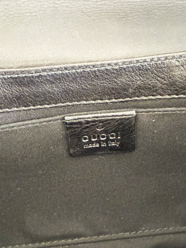 GUCCI GUCCI TOM FORD STUDDED MONOGRAM BLACK CLUTCH BAG
