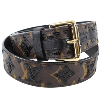 LOUIS VUITTON LOUIS VUITTON LIMITED EDITION MONOGRAM SEQUIN BELT (80/32)