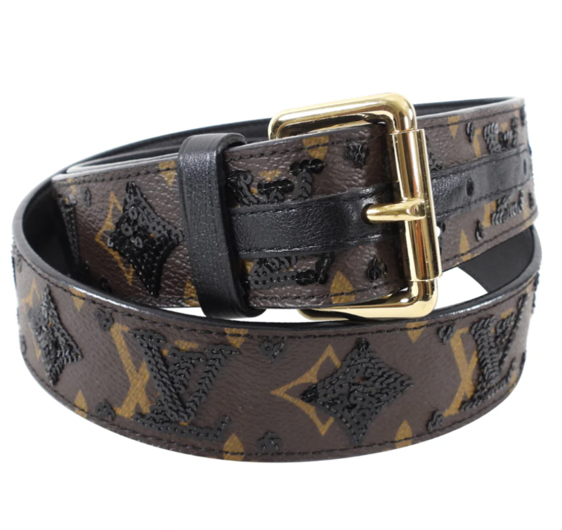 LOUIS VUITTON LOUIS VUITTON LIMITED EDITION MONOGRAM SEQUIN BELT (80/32)