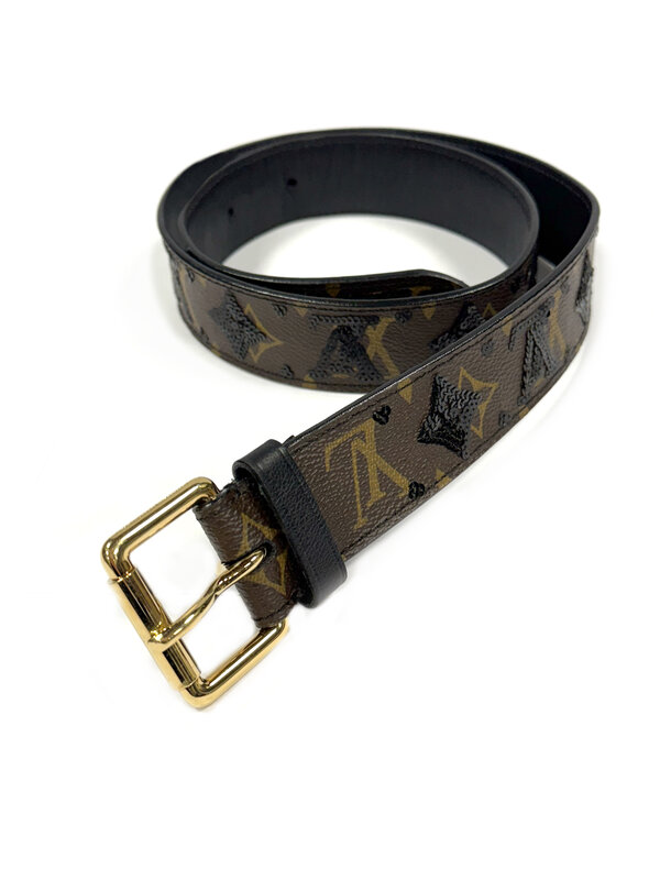 LOUIS VUITTON LOUIS VUITTON LIMITED EDITION MONOGRAM SEQUIN BELT (80/32)