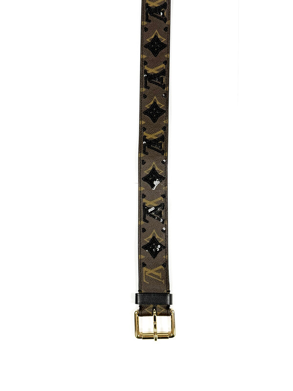 LOUIS VUITTON LOUIS VUITTON LIMITED EDITION MONOGRAM SEQUIN BELT (80/32)