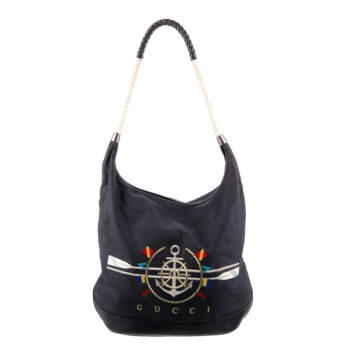GUCCI GUCCI NAUTICAL SAILORS NAVY BLUE SHOULDER BAG