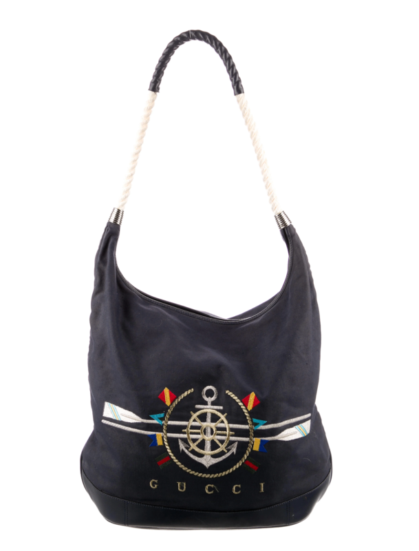GUCCI GUCCI NAUTICAL SAILORS NAVY BLUE SHOULDER BAG