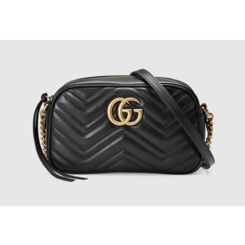GUCCI MARMONT SMALL CAMERA BAG BLACK