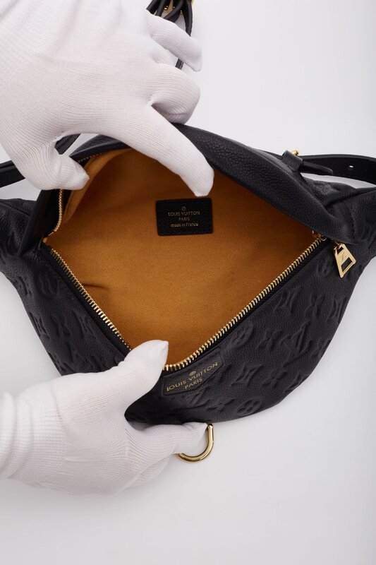 LOUIS VUITTON LOUIS VUITTON BLACK MONOGRAM EMPREINTE BUM BAG