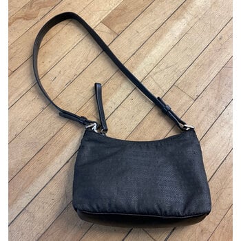 PRADA PRADA VINTAGE MINI NYLON LOGO SHOULDER BLACK