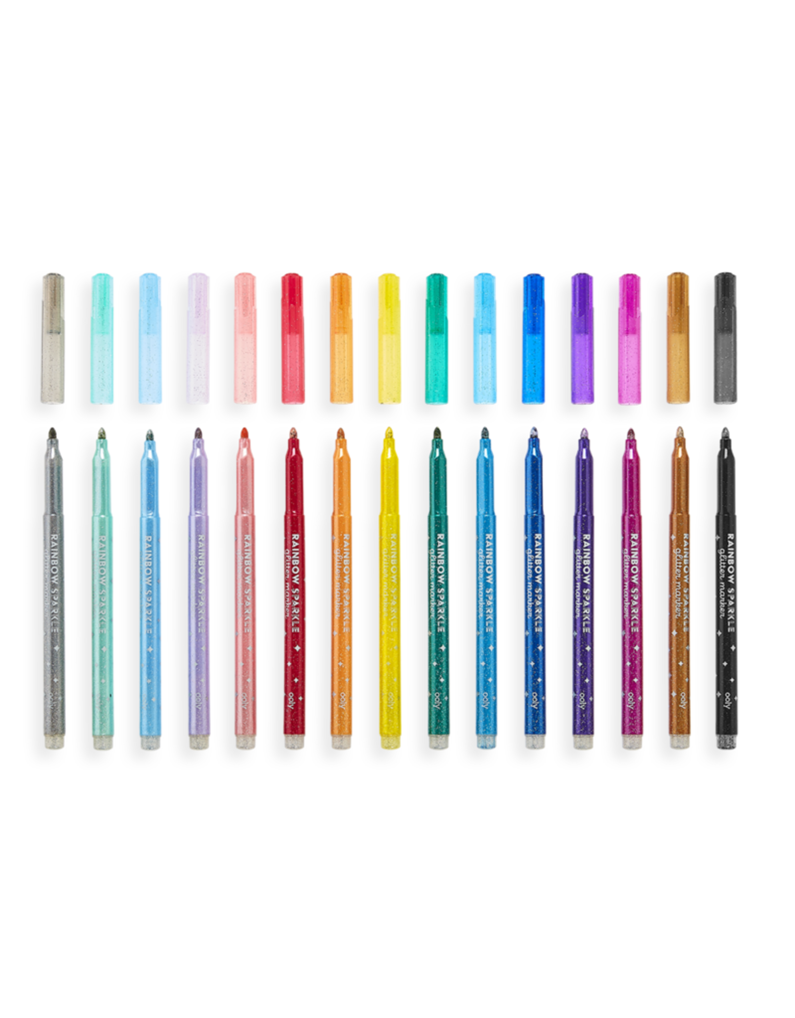 Ooly Rainbow Sparkle Glitter Markers - Set Of 15