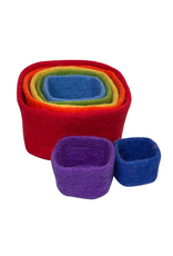 Papoose Stacking Cubes Rainbow 7 Pcs