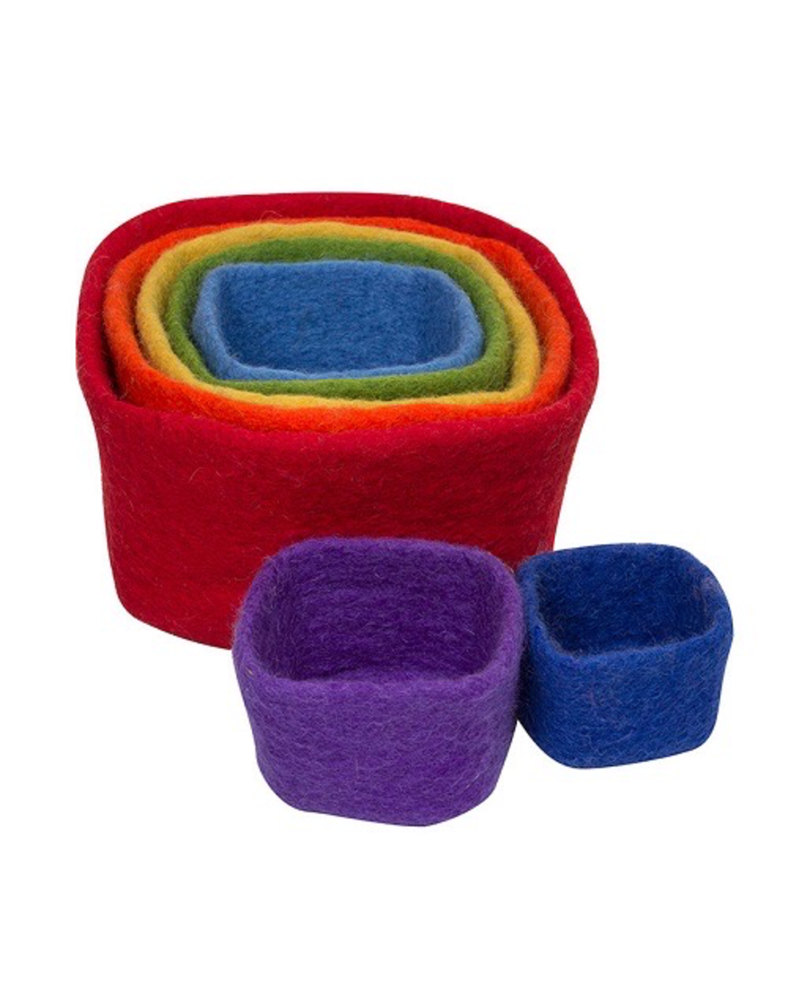 Papoose Stacking Cubes Rainbow 7 Pcs