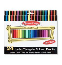 Melissa & Doug Jumbo Triangular Coloured Pencils  24ct