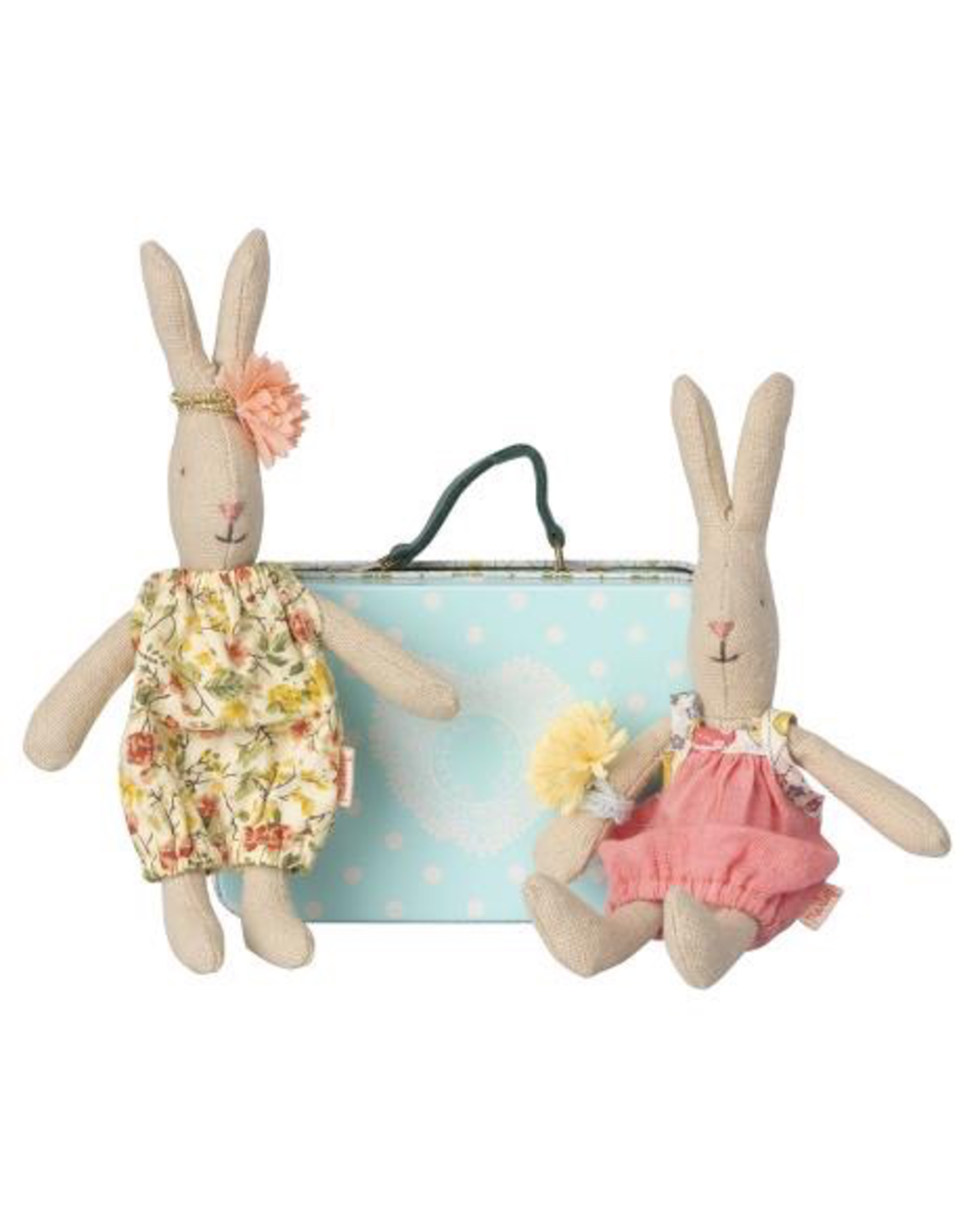 Maileg Micro Rabbit With Suitcase & 2 Sets Of Clothes