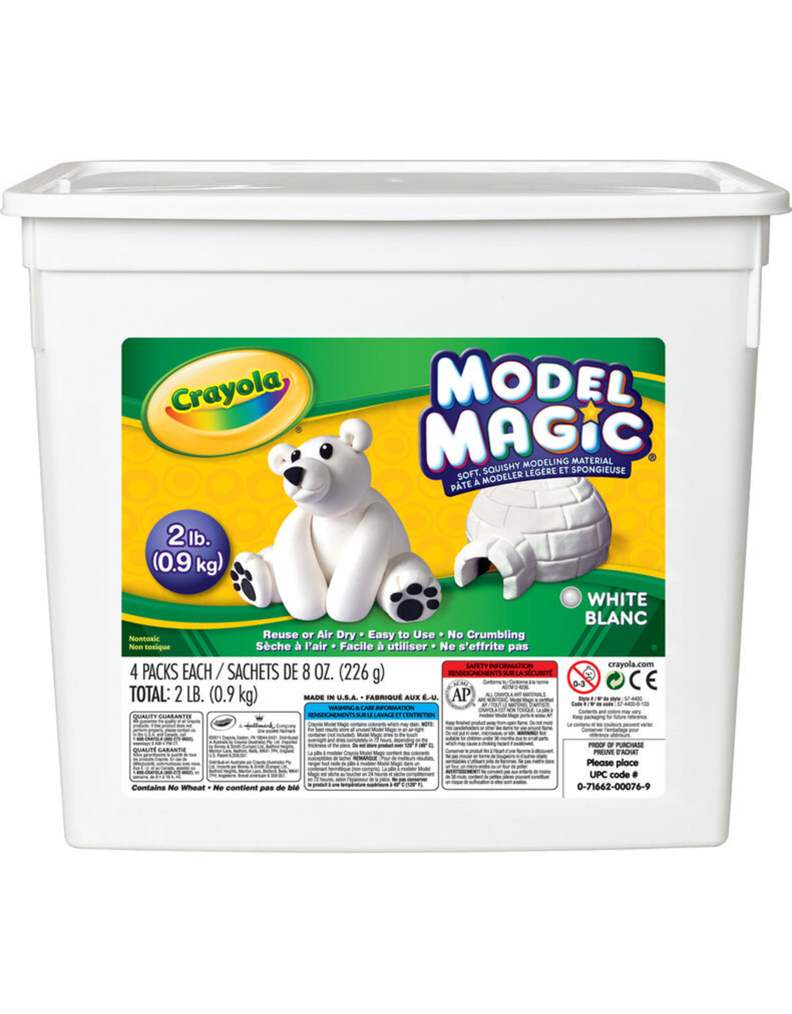 4 - Crayola Model Magic Modeling Clay 8 oz White Brand New
