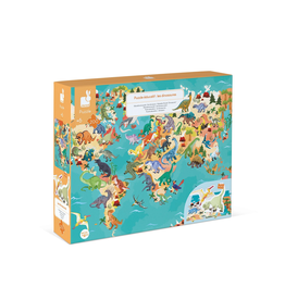 Janod Educational Puzzle - The Dinosaurs - 200 Pieces