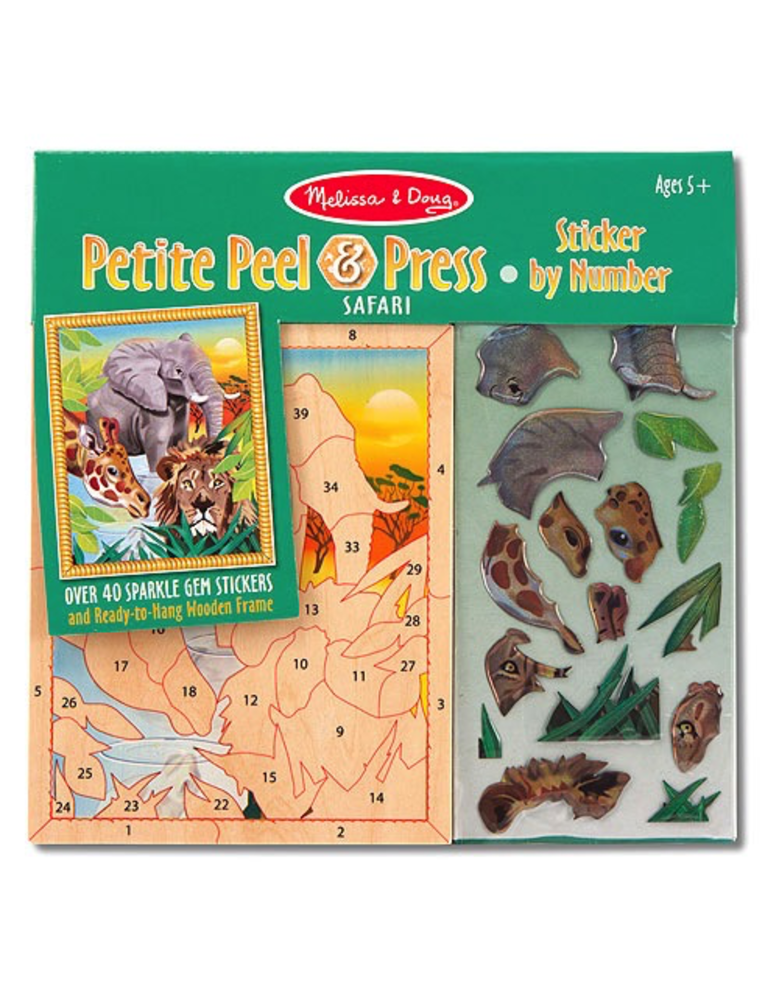 Melissa & Doug Safari Petite Peel  & Press Stick by Number