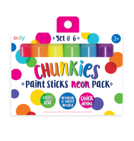 Ooly Chunkies Paint Sticks Neon  - Set Of 6