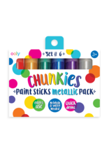 Ooly Chunkies Paint Sticks Metallic - Set Of 6