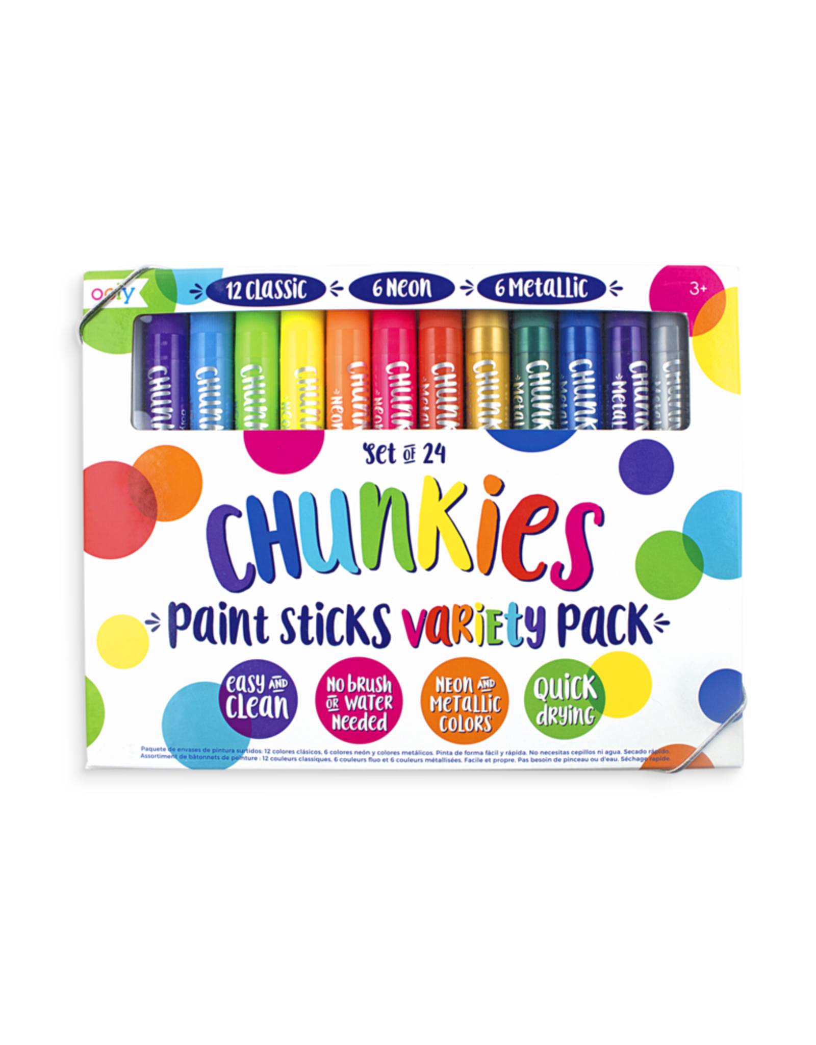 Ooly Chunkies Paint Sticks Variety Pack - Set Of 24