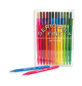 Ooly Seriously Fine Felt Tip Markers - Set Of 36