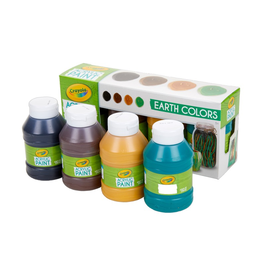 Crayola Earth Colours Acrylic Paint Jars 4ct 126ml
