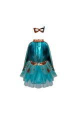 Great Pretenders Super-Duper Tutu With Cape and Mask Turquoise/Copper  Size 4-6