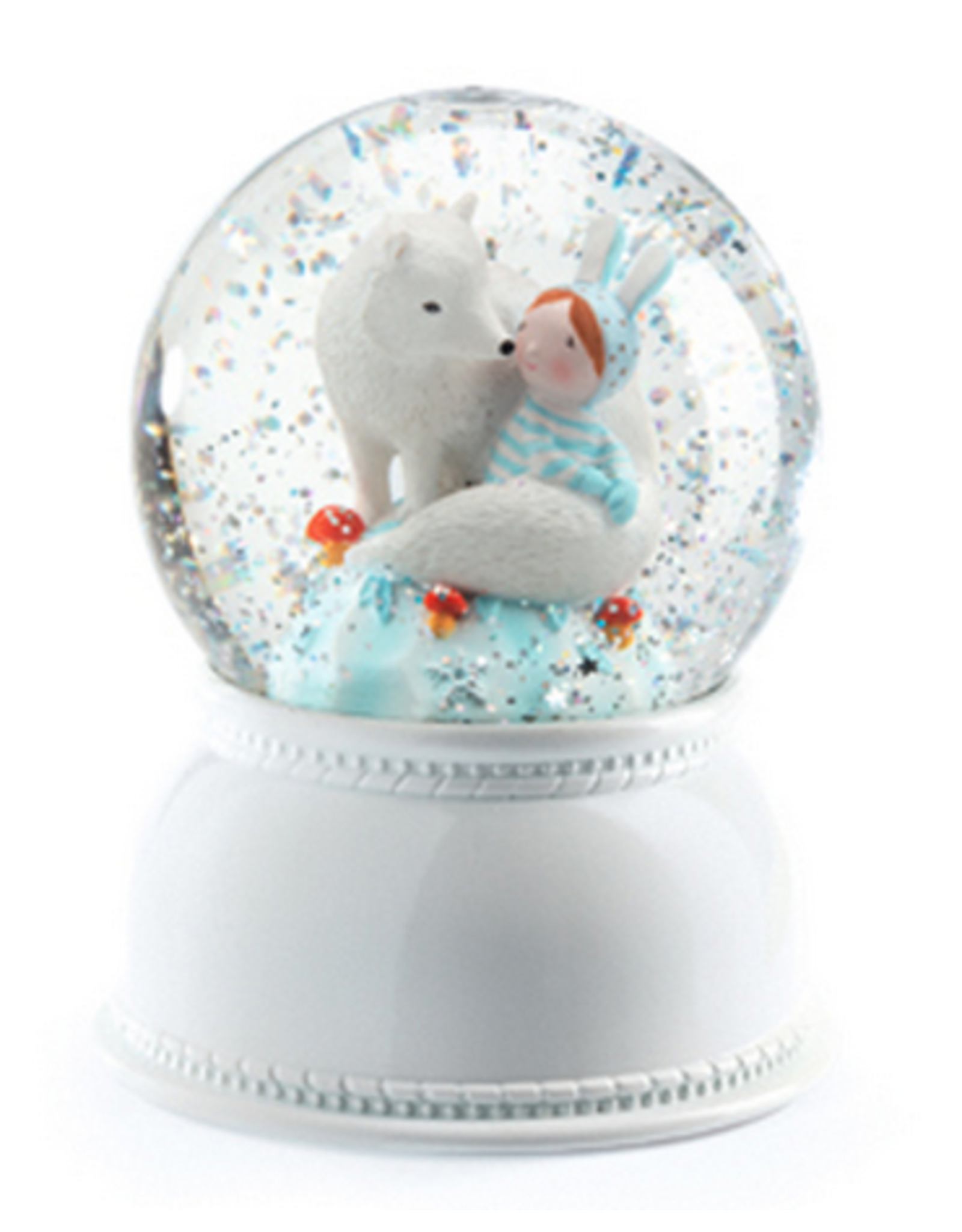 Djeco Lila and Pupi Nightlight Snow Globe