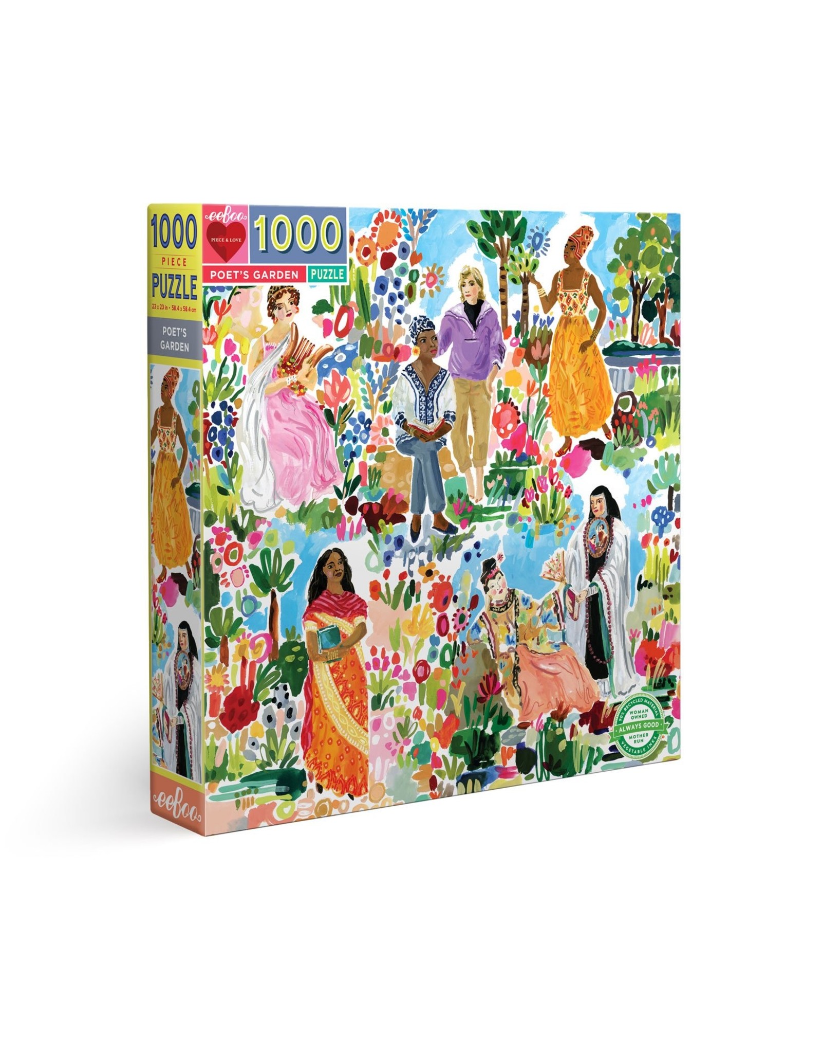 eeBoo Poet's Garden 1000 Pc Sq Puzzle