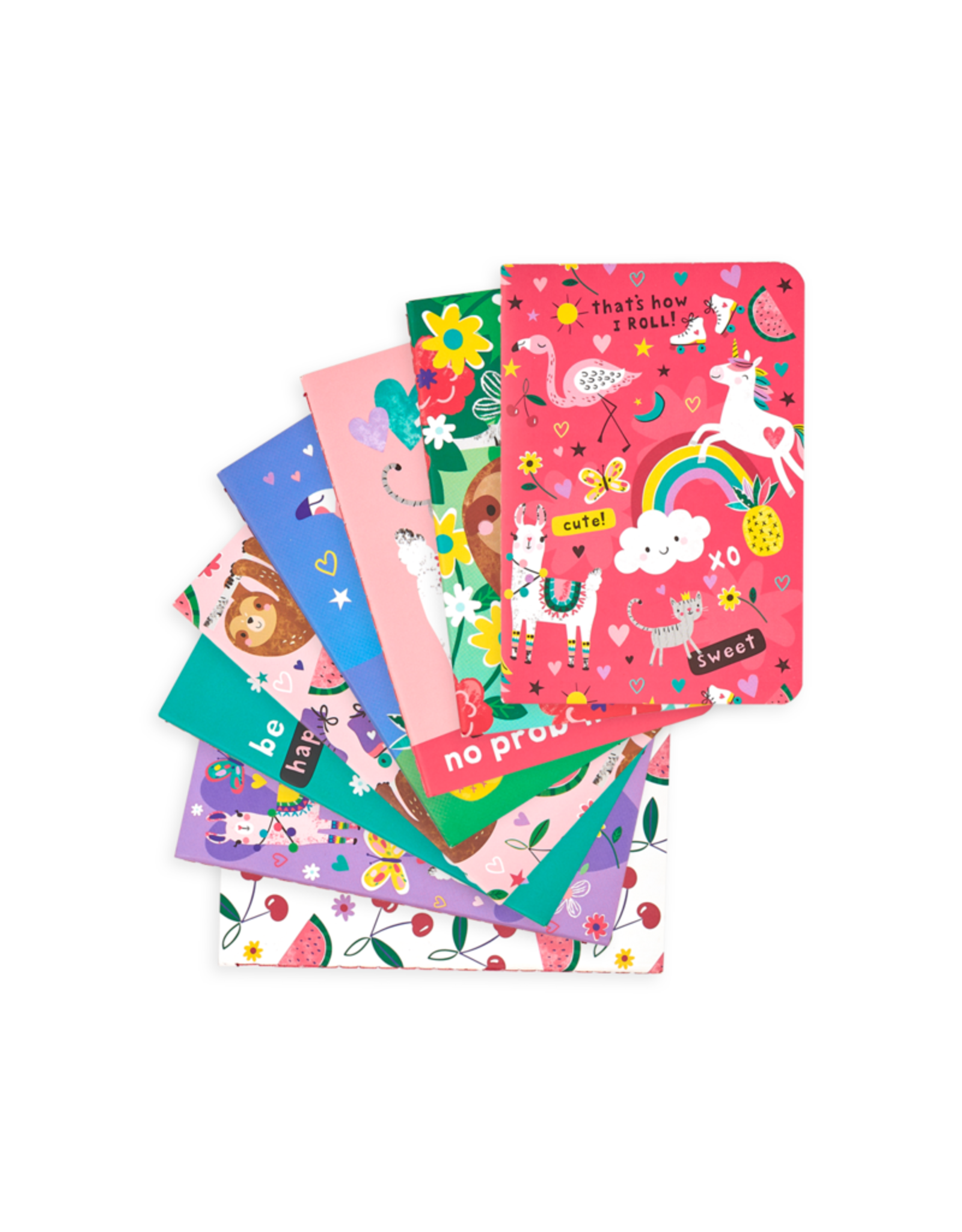 Ooly Mini Pocket Pal Journals - Set Of 8 - Funtastic Friends