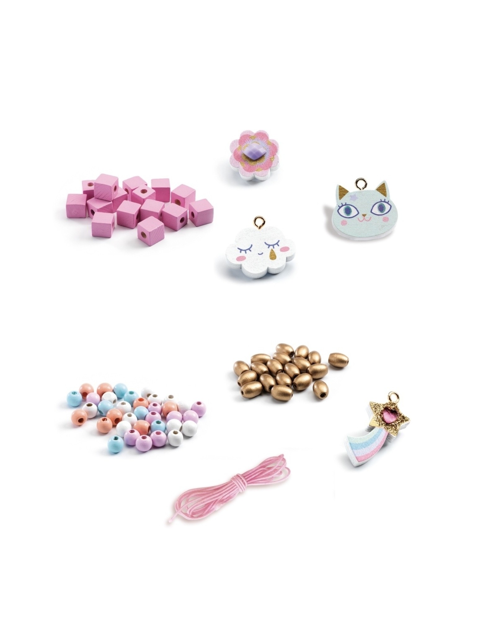 Djeco Rainbow Wooden Beads