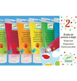 Djeco Finger Paint Tubes Classic 6 Colours