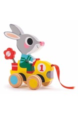 Djeco Wooden Pull Along Toy Rabbit Roulapic